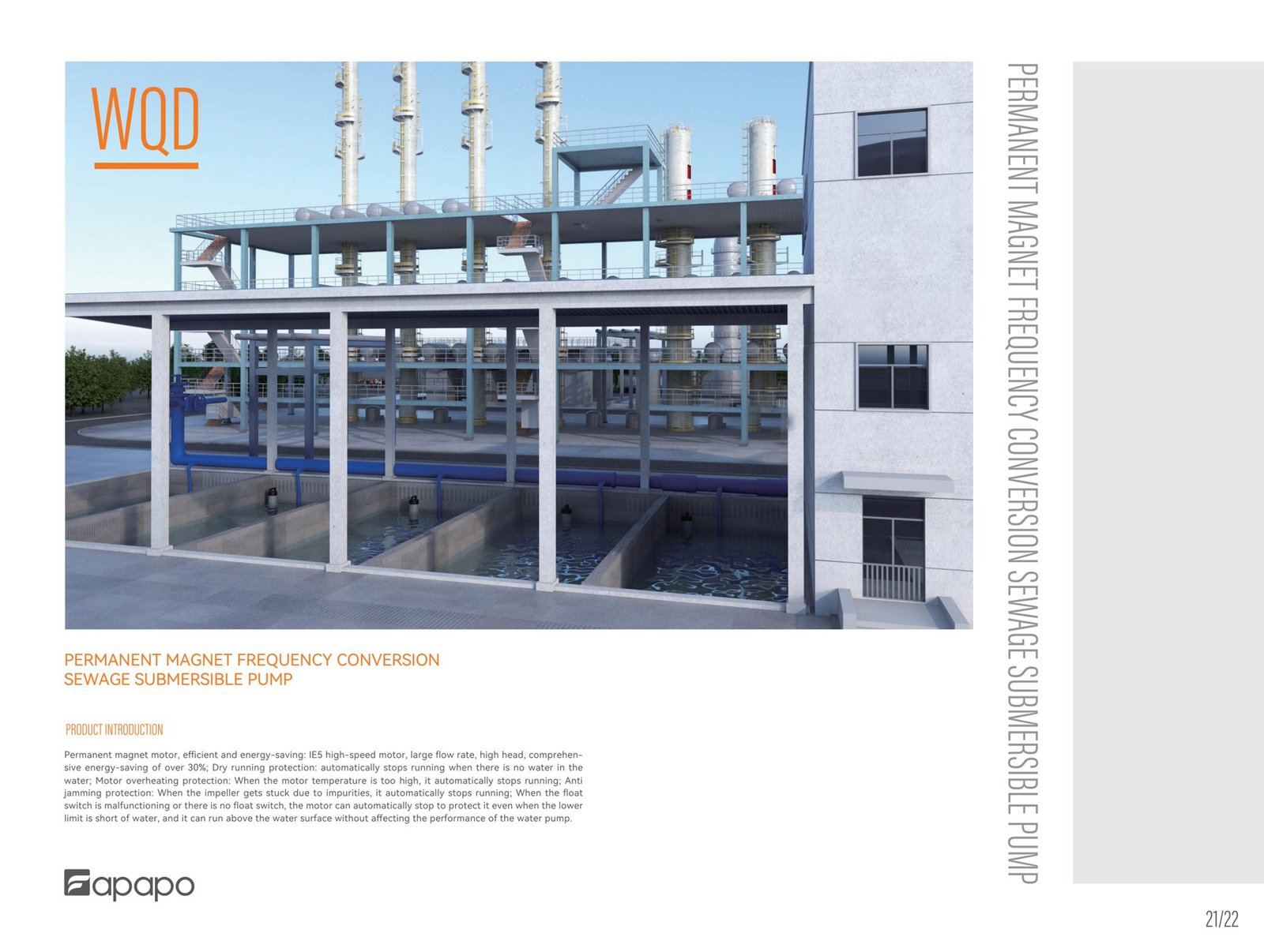 Pompe pentru ape uzate FAPAPO · WQ(D) / WQ(D)-S / WQ(D)-SQG — fisa tehnica a producatorului