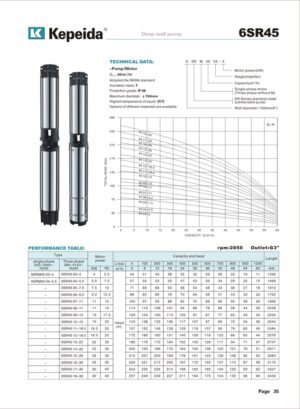 Pompe submersibile pentru puturi Kepeida · 6SR45
