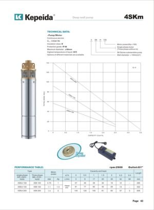 Pompe submersibile pentru puturi Kepeida · 4SKm